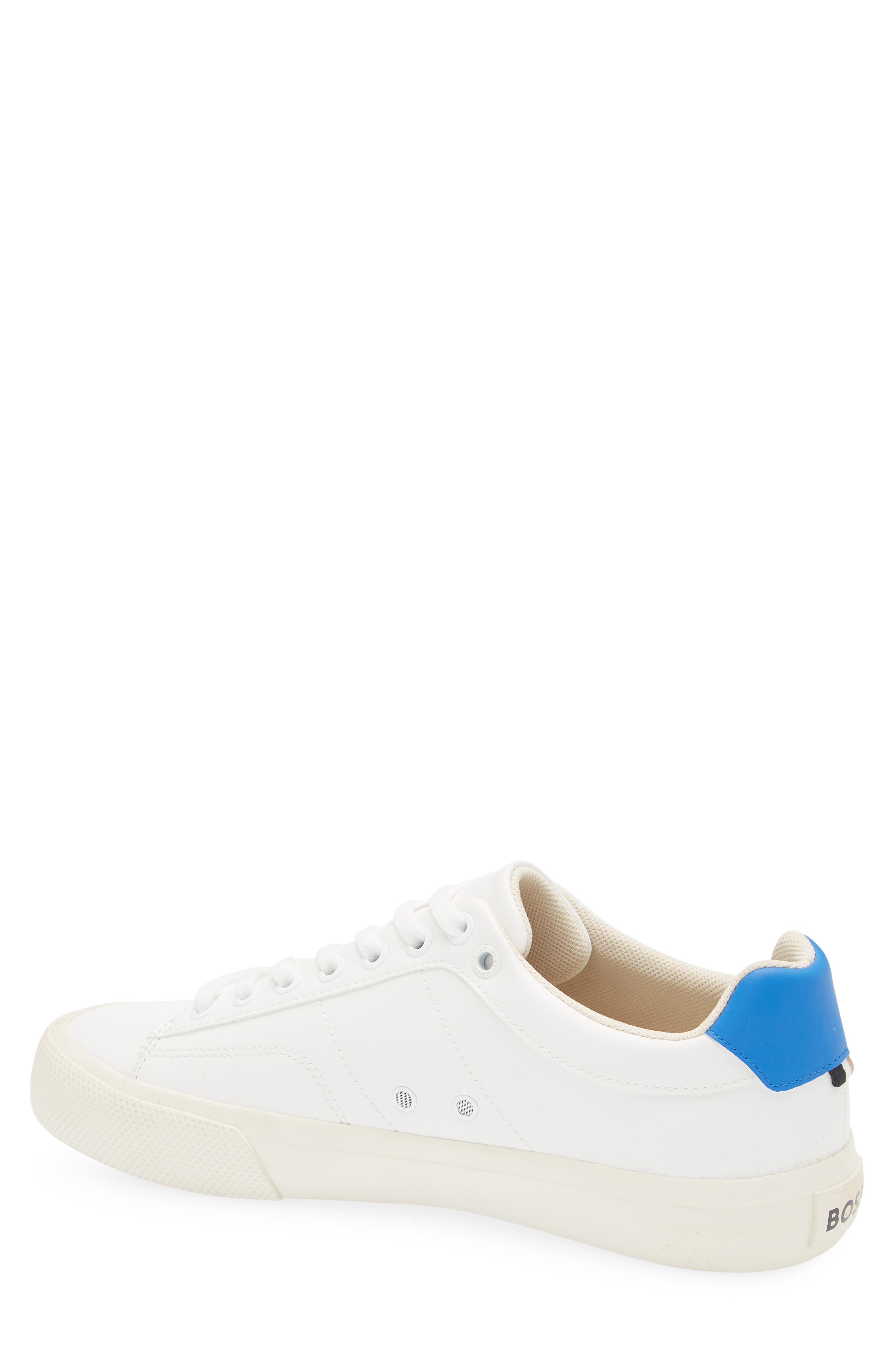 BOSS Aiden Tennis Sneaker, Alternate, color, White/Blue