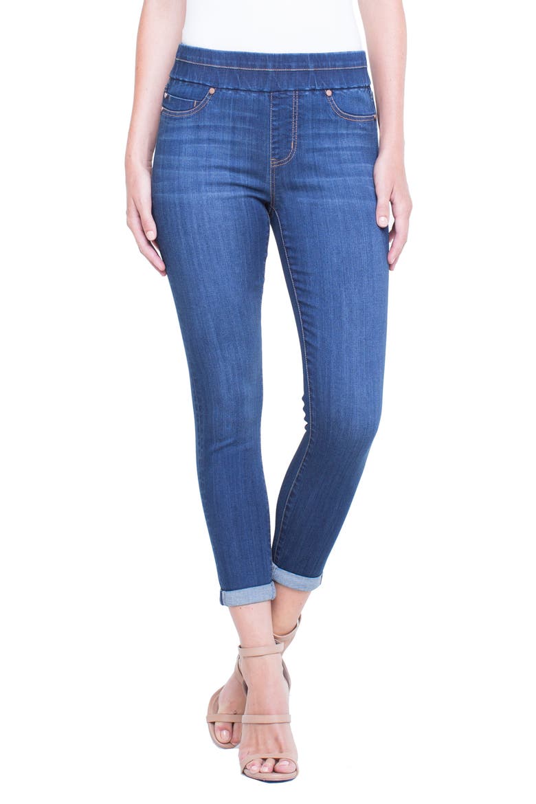 Chloe Pull-On Rolled Cuff Crop Jeans, Main, color, ELYSIAN DARK