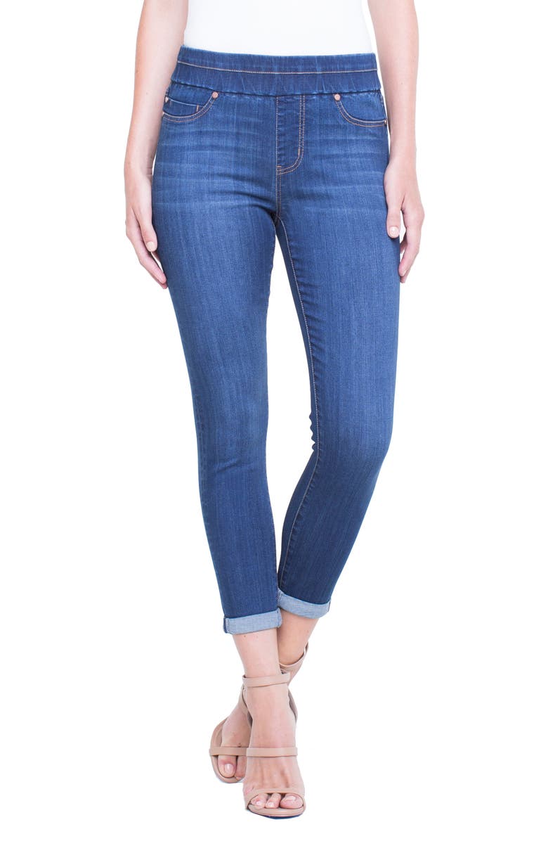 Liverpool Chloe Pull-On Rolled Cuff Crop Jeans, Main, color, 