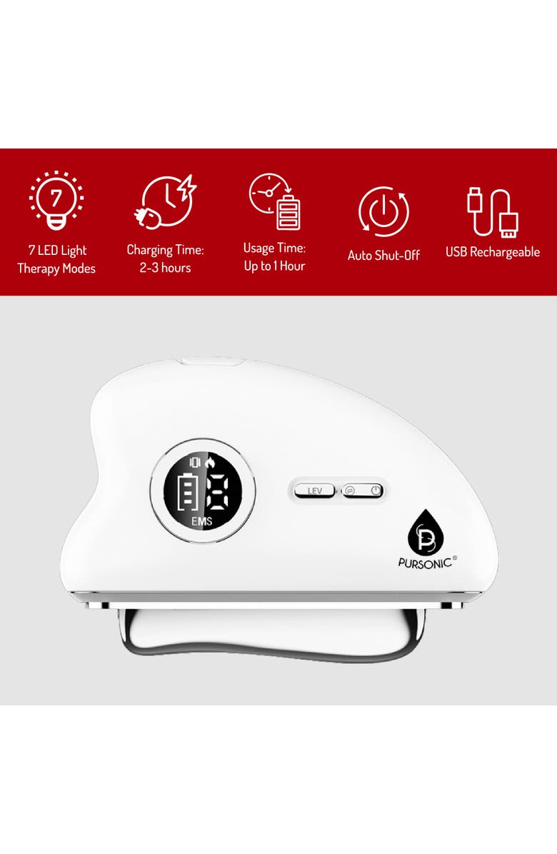 PURSONIC LED Rejuvenation Duo Eye Mask & 7-in-1 Light Therapy Device, Alternate, color, White