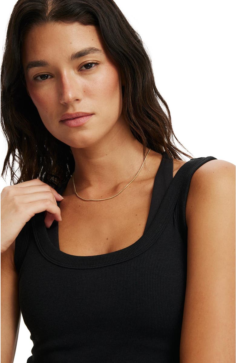 COTTON ON BODY Women's Active Rib Tank, Main, color, Black