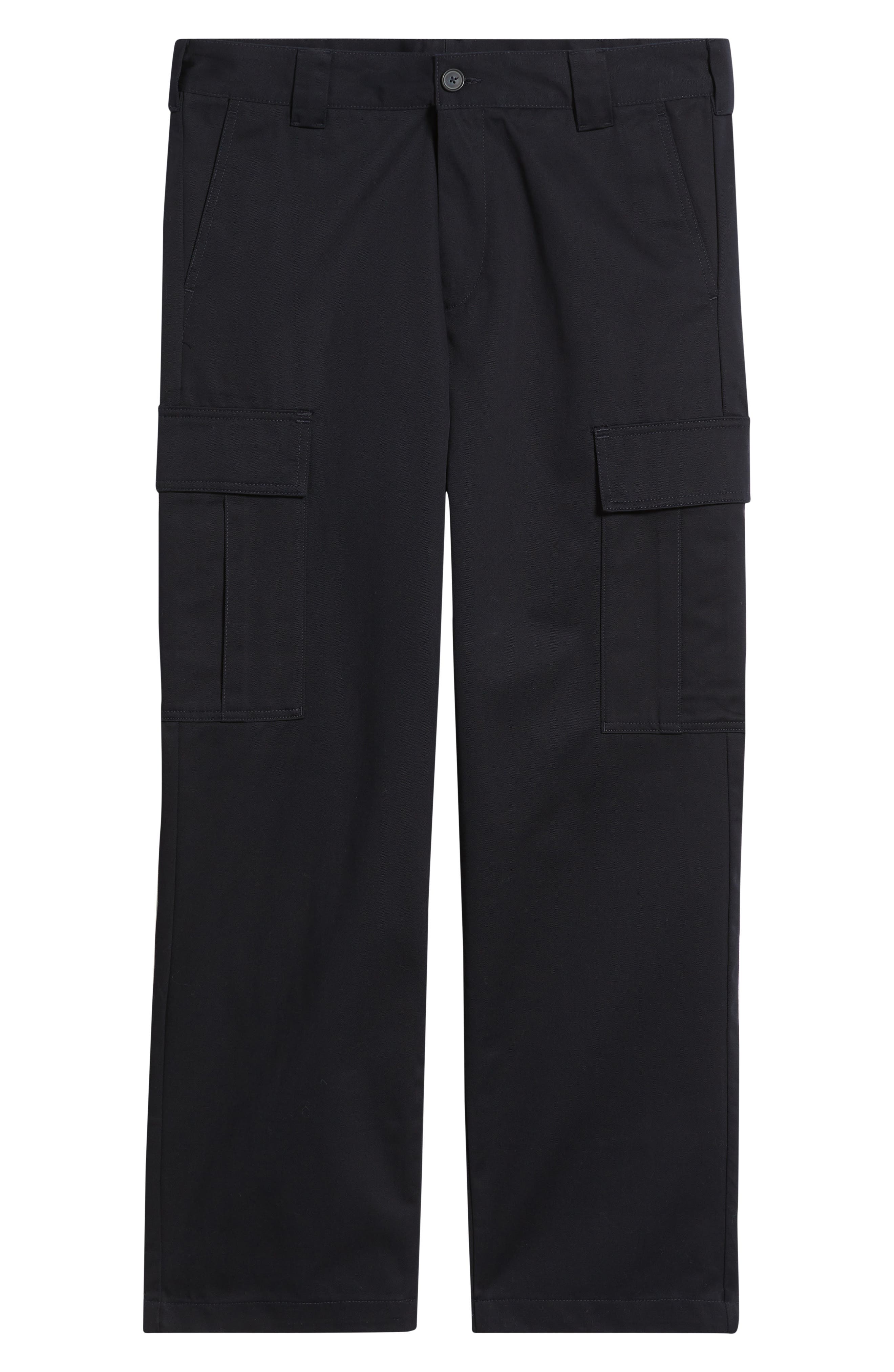 BOSS x Beckham Pago Navy Flat Front Cotton Twill Cargo Pants