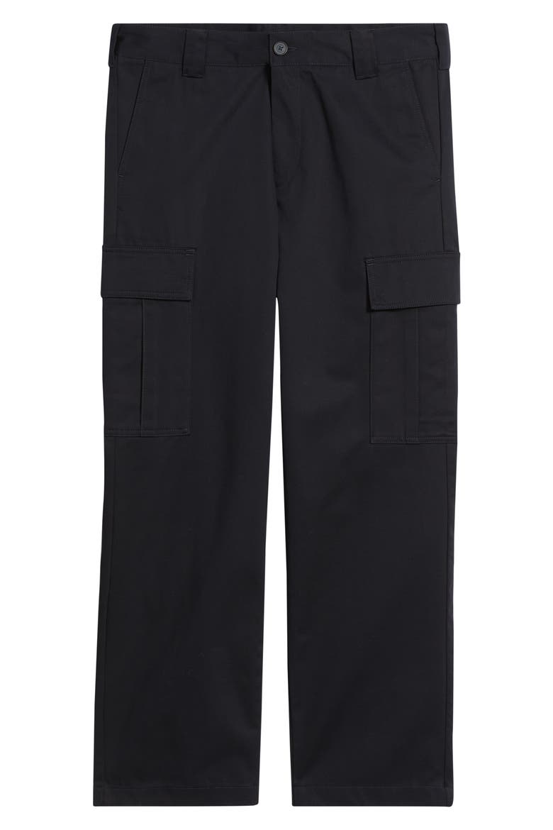x Beckham Pago Navy Flat Front Cotton Twill Cargo Pants, Main, color, DARK BLUE
