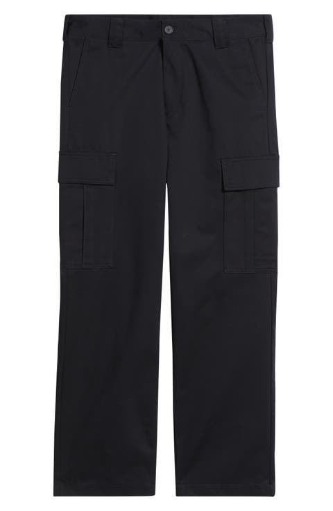 x Beckham Pago Navy Flat Front Cotton Twill Cargo Pants