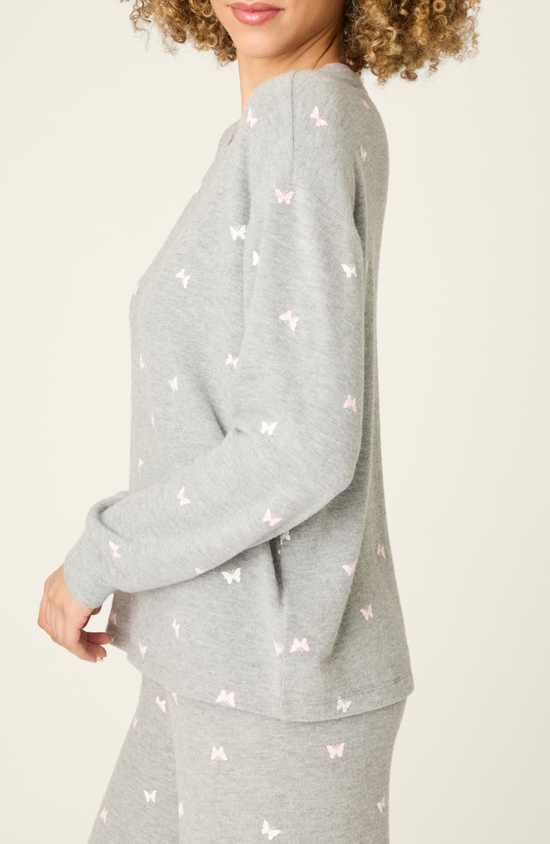 PJ Salvage Peachy Mix & Match Pajamas, Alternate, color, Heather Grey