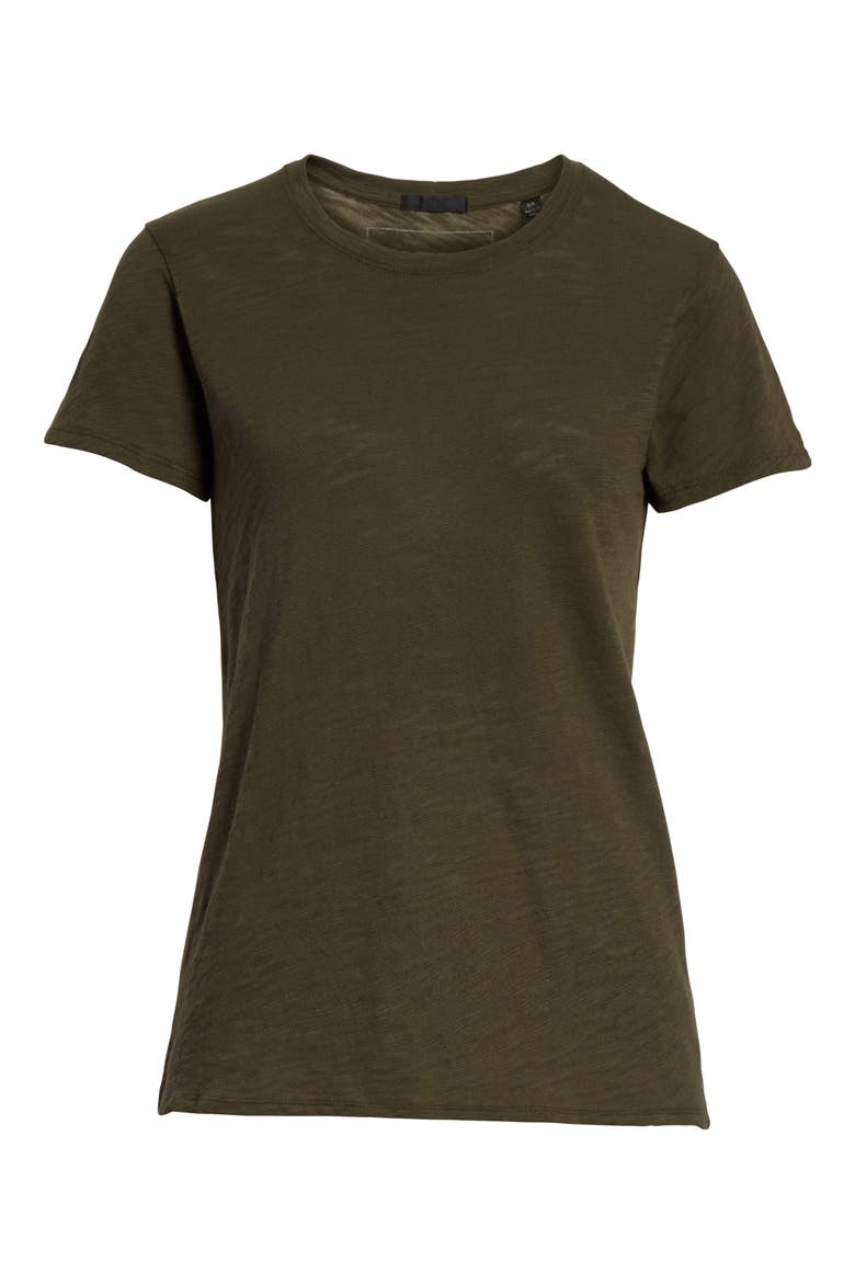 Schoolboy Cotton Crewneck T-Shirt, Alternate, color, PINE
