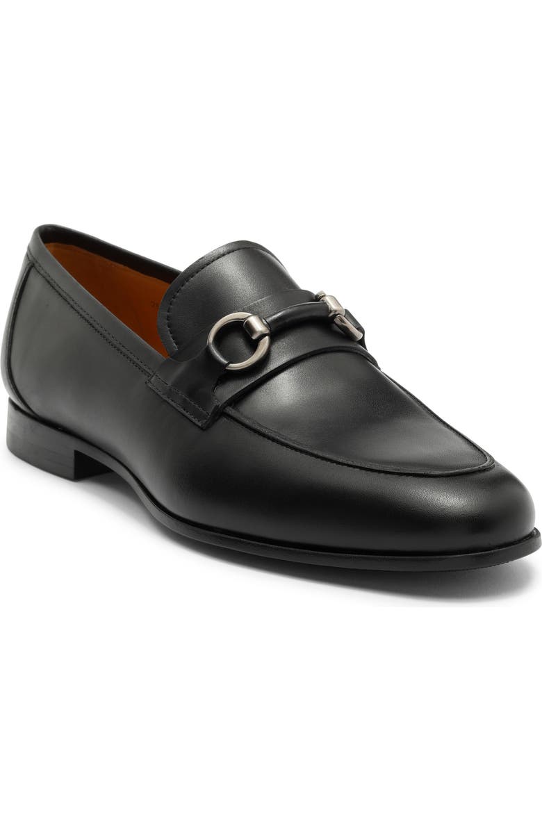 Magnanni Tavarez Horsebit Loafer, Main, color, Black