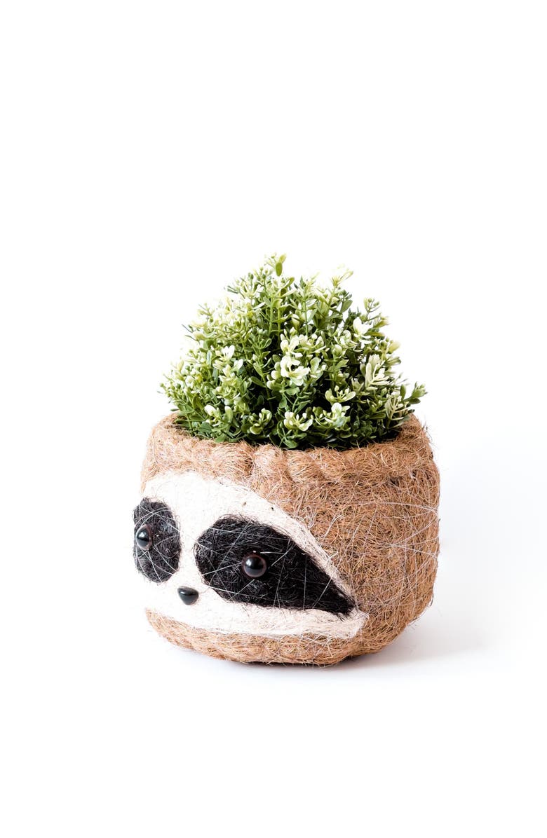 LIKHA Animal Head Coco Coir Planters, Alternate, color, Three-Tone