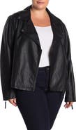 MAX STUDIO Faux Leather Moto Jacket