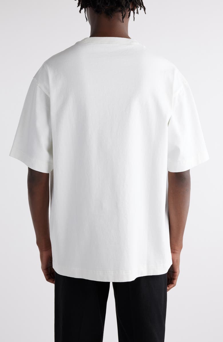 Acne Studios Oversize Logo T-Shirt, Alternate, color, Optic White