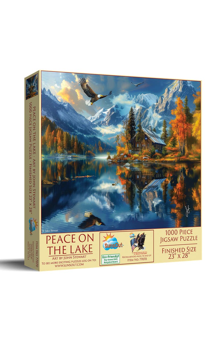 Sunsout Peace on the Lake 1000 piece Jigsaw Puzzle for Adults, Main, color, Multicolor
