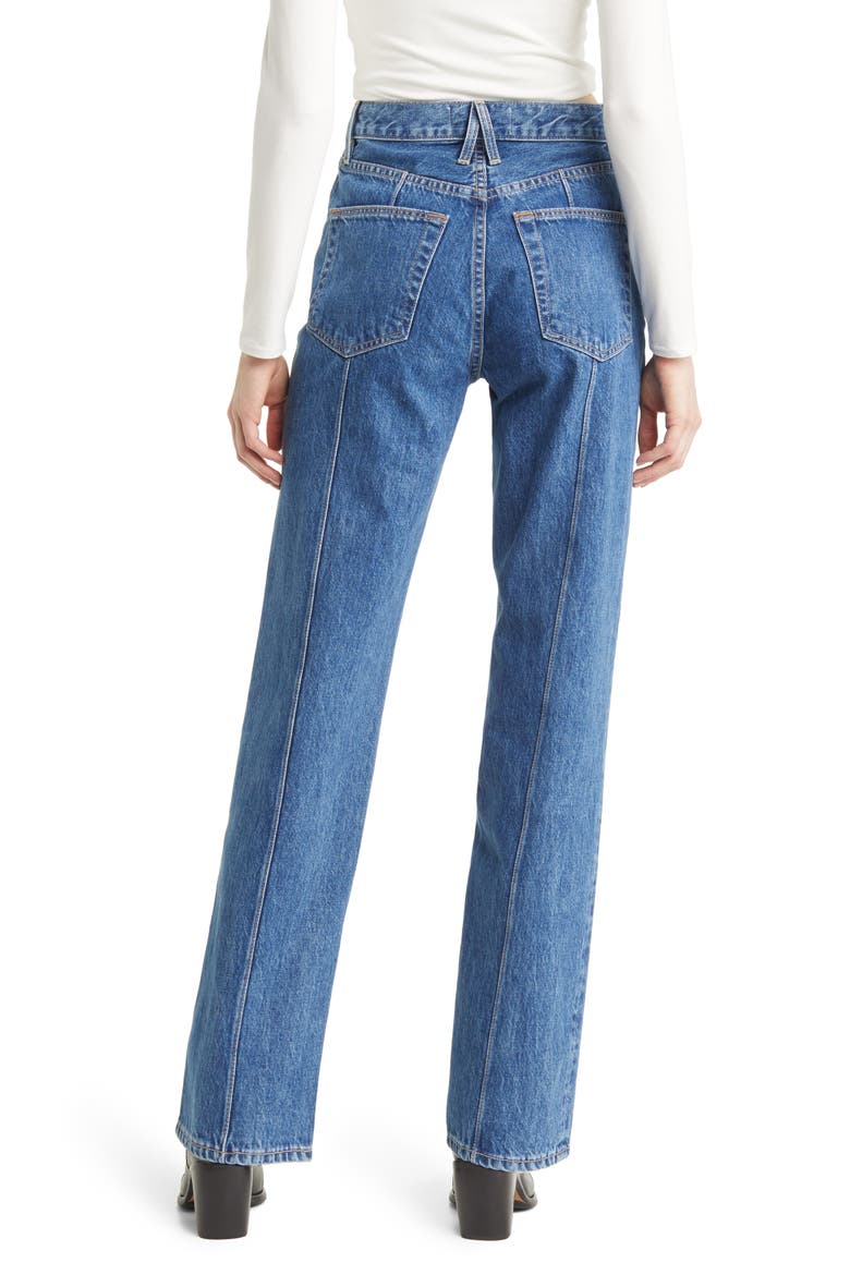London Pintuck High Waist Straight Leg Jeans, Alternate, color, START ME UP