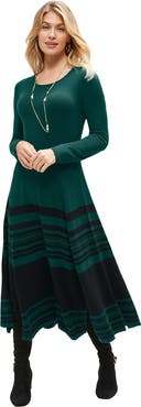 Jessica London Fit And Flare Sweater Dress