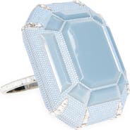JUDITH LEIBER COUTURE Emerald Cut Ring Minaudière