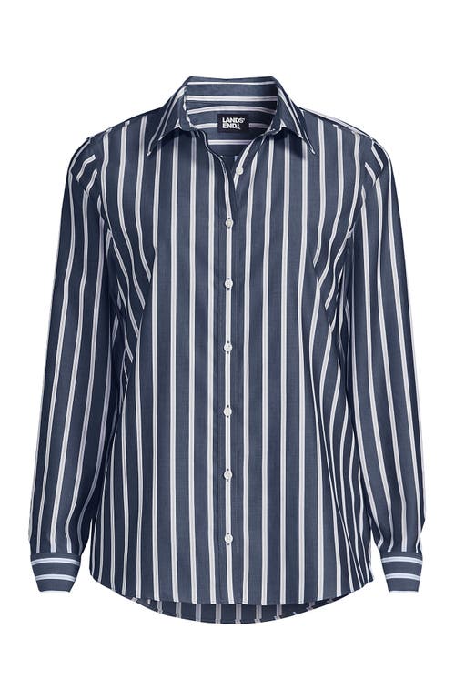 LANDS' END LANDS' END PLUS SIZE NO IRON BUTTON FRONT SHIRT