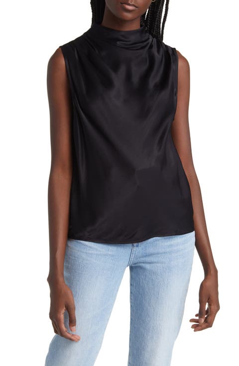 Kaleen Sleeveless Mock Neck Top