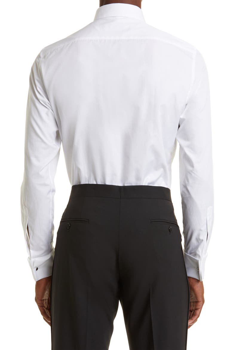 Cotton Tuxedo Shirt, Alternate, color, WHITE