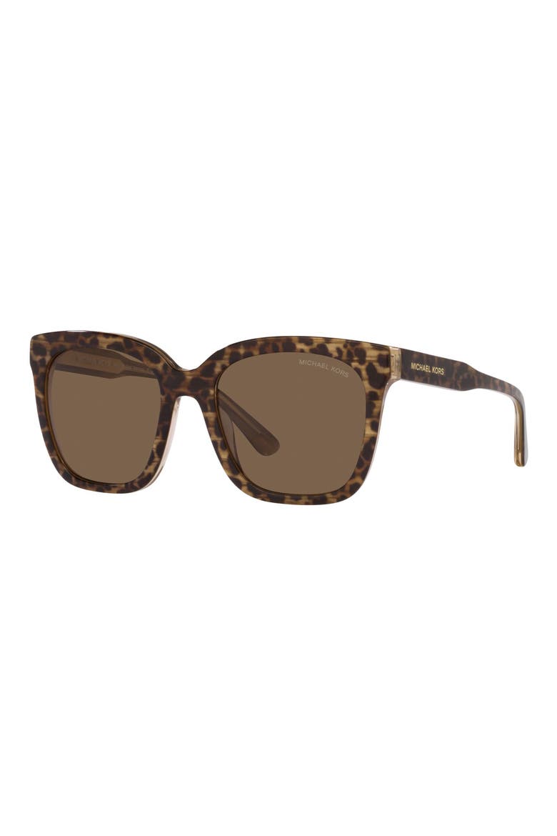 San Marino 52mm Square Sunglasses, Alternate, color, LEOPARD