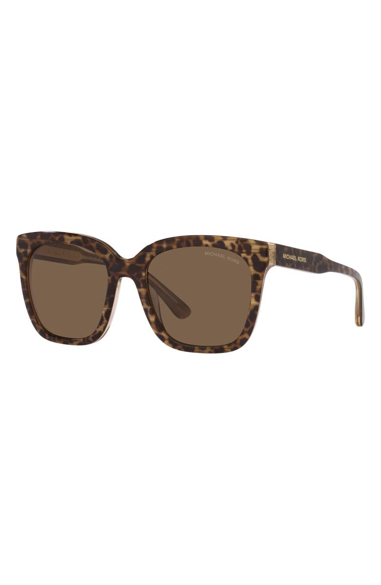 Michael Kors San Marino 52mm Square Sunglasses, Alternate, color, Leopard