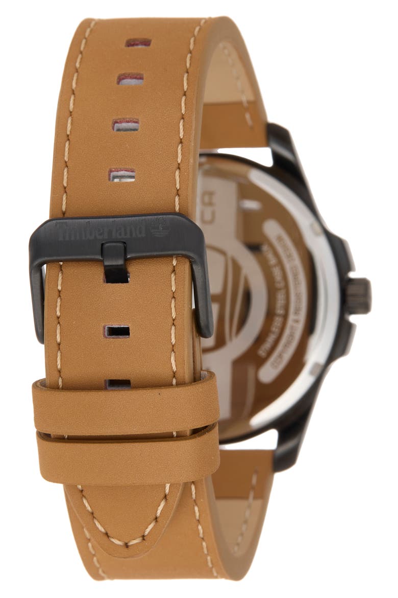 Classic Quartz Leather Strap Watch, 44mm, Alternate, color, TAN
