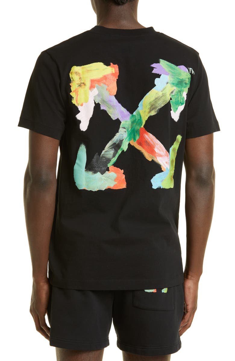 Off-White Brush Arrow Slim Flit Graphic Tee, Alternate, color,