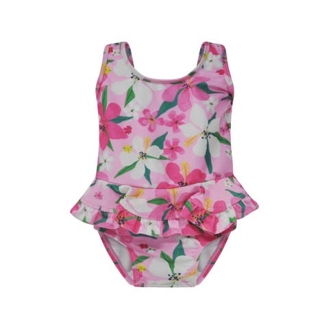 Girl's UPF 50+ Stella Infant Ruffle Swimsuit