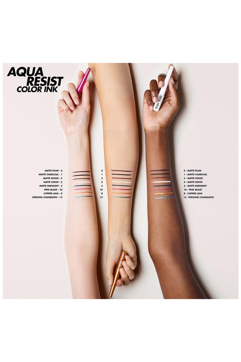 Aqua Resist Color Ink 24HR Waterproof Liquid Eyeliner, Alternate, color, 10 - PINK BLAZE