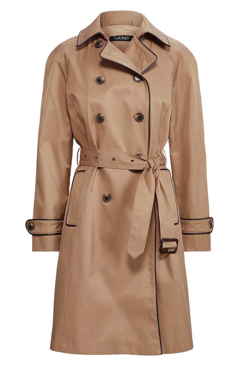 Lauren Ralph Lauren Belted Double Breasted Trench Coat, Alternate, color, 