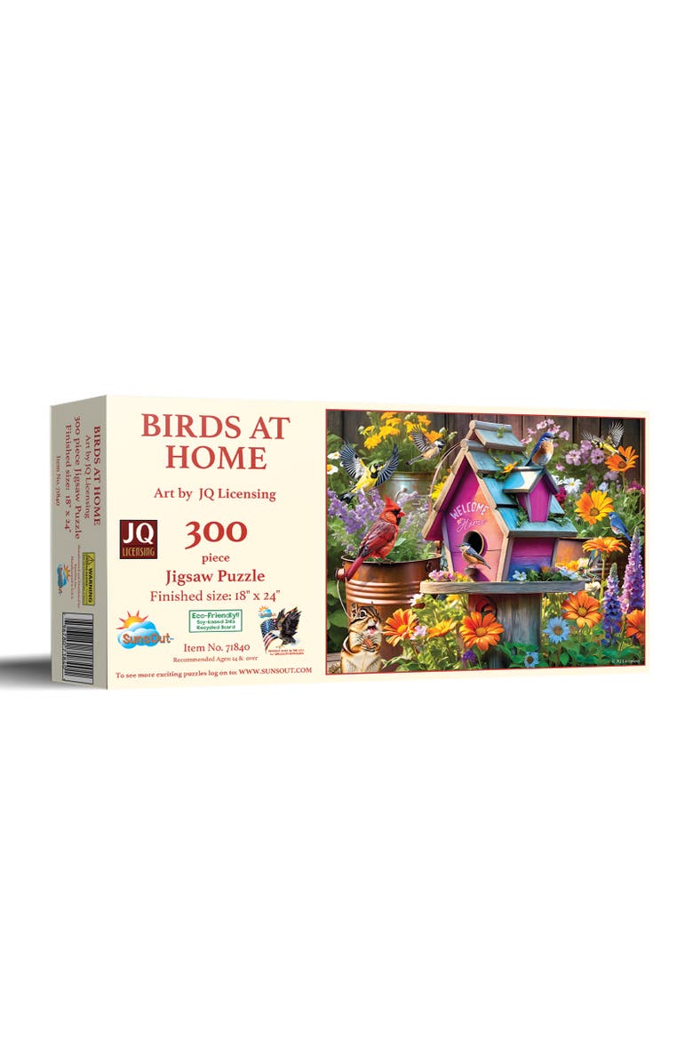Birds at Home 300 piece Jigsaw Puzzle for Adults, Main, color, Multicolor