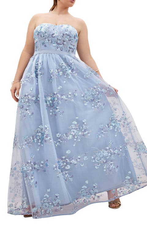 Ambrosia Embellished Tulle Maxi Dress