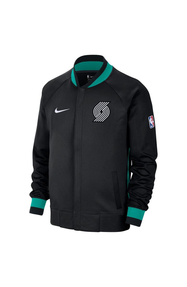 Nike Men's Nike Black/Green Portland Trail Blazers 2022/23 City Edition Showtime Thermaflex Full-Zip Jacket, Alternate, color, 