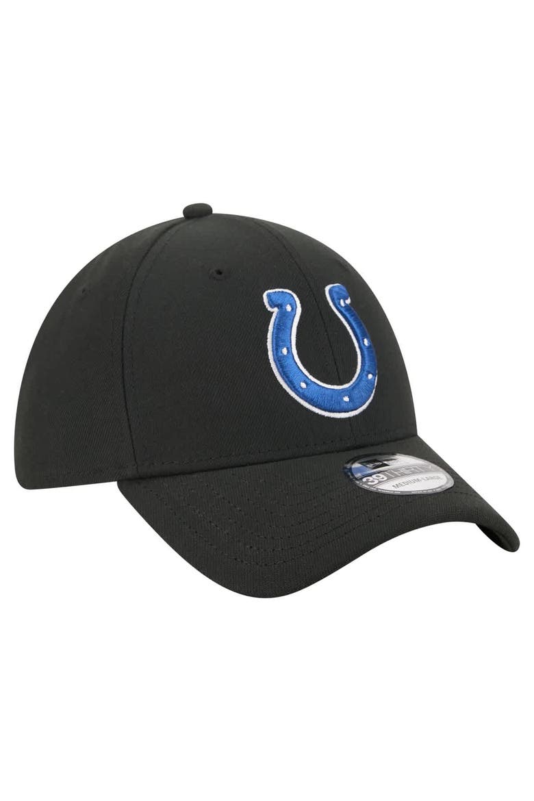 Men's New Era  Black Indianapolis Colts Core Team 39THIRTY Flex Hat, Alternate, color, Black
