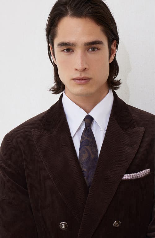 Brunello Cucinelli Paisley Silk Tie In Pink