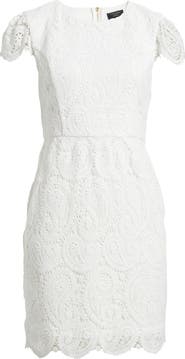 Tahari ASL Paisley Lace Cap Sleeve Sheath Dress