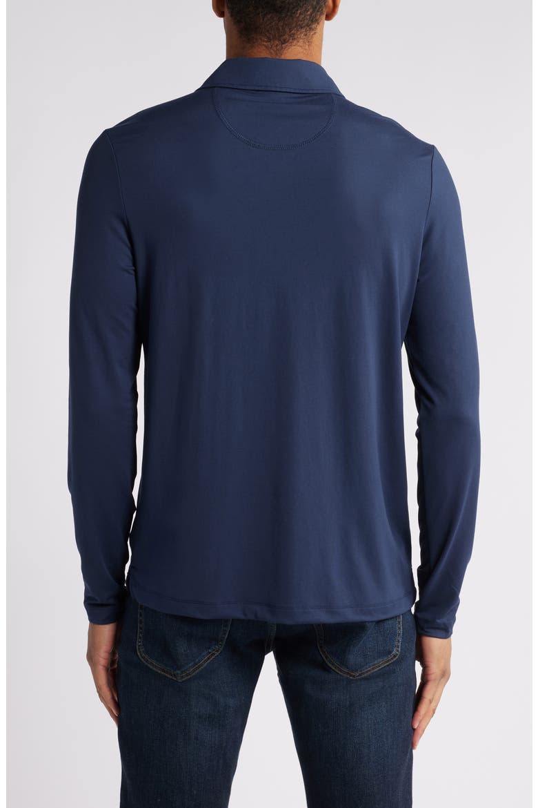 Luxe Jersey Long Sleeve Polo, Alternate, color, STARGAZER