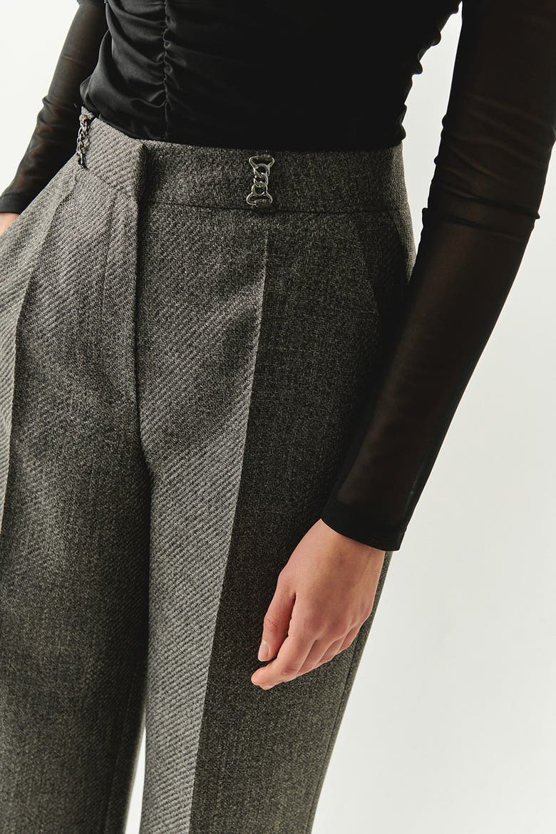 Natasha Wide Leg Pocketed Pants, Alternate, color, GREY