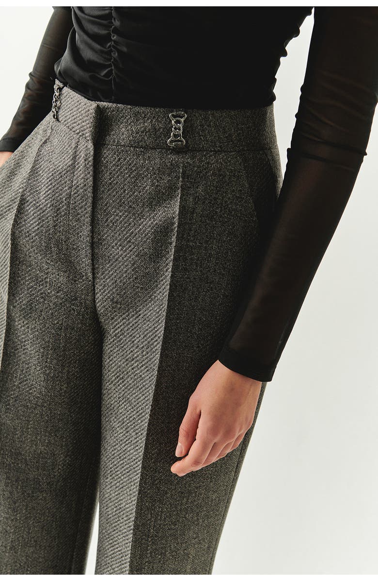 Exquise Wide Leg Pocketed Pants, Alternate, color, Grey