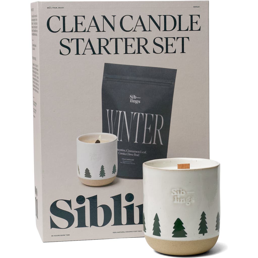 Siblings Winter Clean Candle Starter Set In Gray