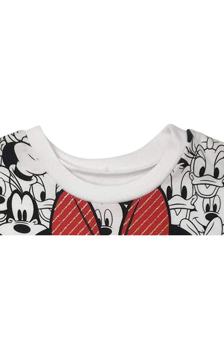 Disney Short Sleeve Tulle Dress, Alternate, color, Minnie White Red