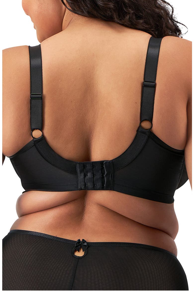 Teagan Full Figure Underwire Plunge Bra, Alternate, color, BLACK/ ALMOND
