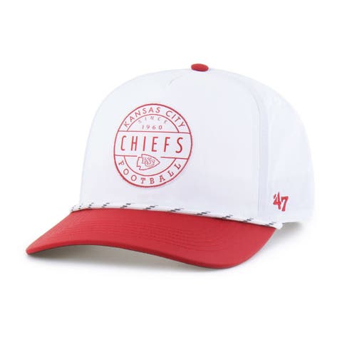 Men's '47 White/Red Kansas City Chiefs Suburbia Hitch Two-Tone Adjustable Hat