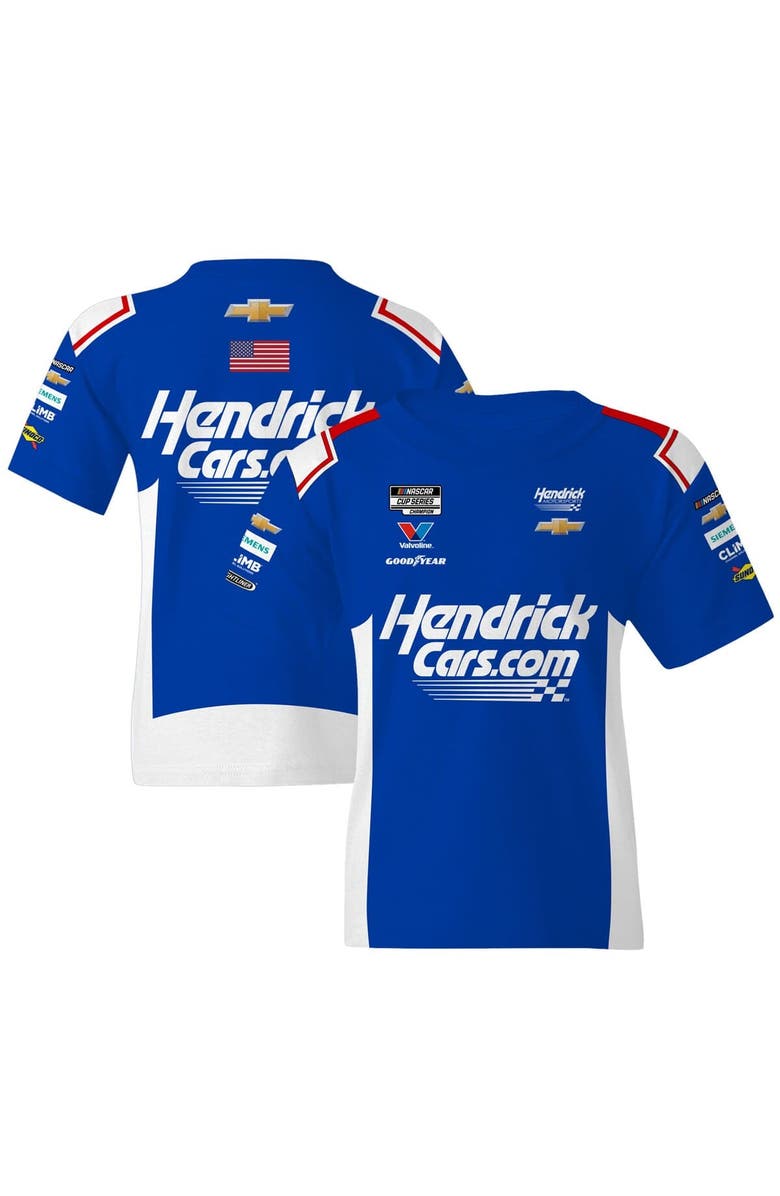 HENDRICK MOTORSPORTS TEAM COLLECTION Youth Hendrick Motorsports Team Collection  Blue Kyle Larson Valvoline Uniform T-Shirt, Alternate, color, 