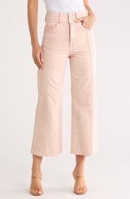 Veronica Beard Taylor High Waist Crop Wide Leg Jeans