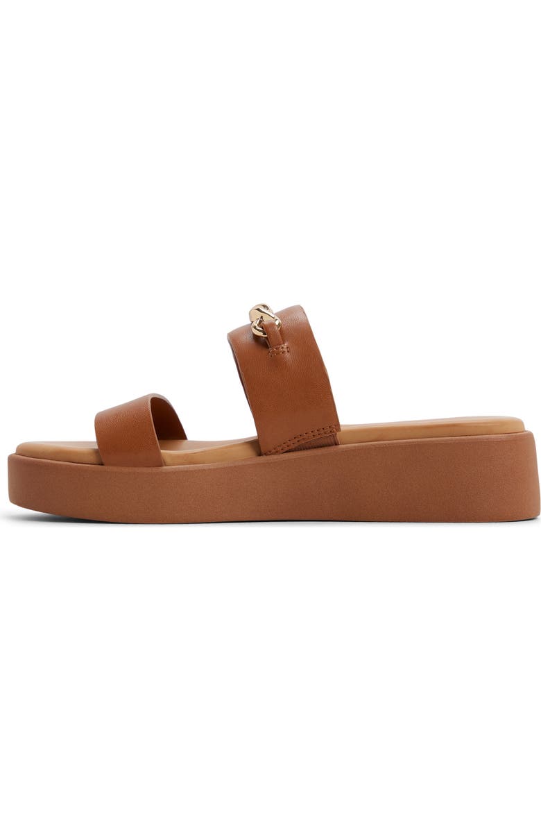 ALDO Halamaever Platform Slide Sandal, Alternate, color, Medium Brown