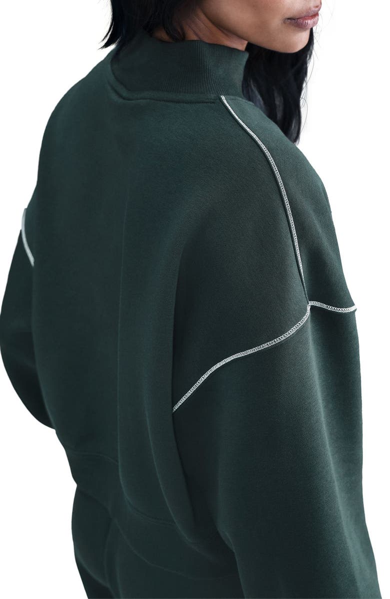 Nike Sportswear Mock Neck Phoenix Fleece Oversize Sweatshirt, Alternate, color, Seaweed