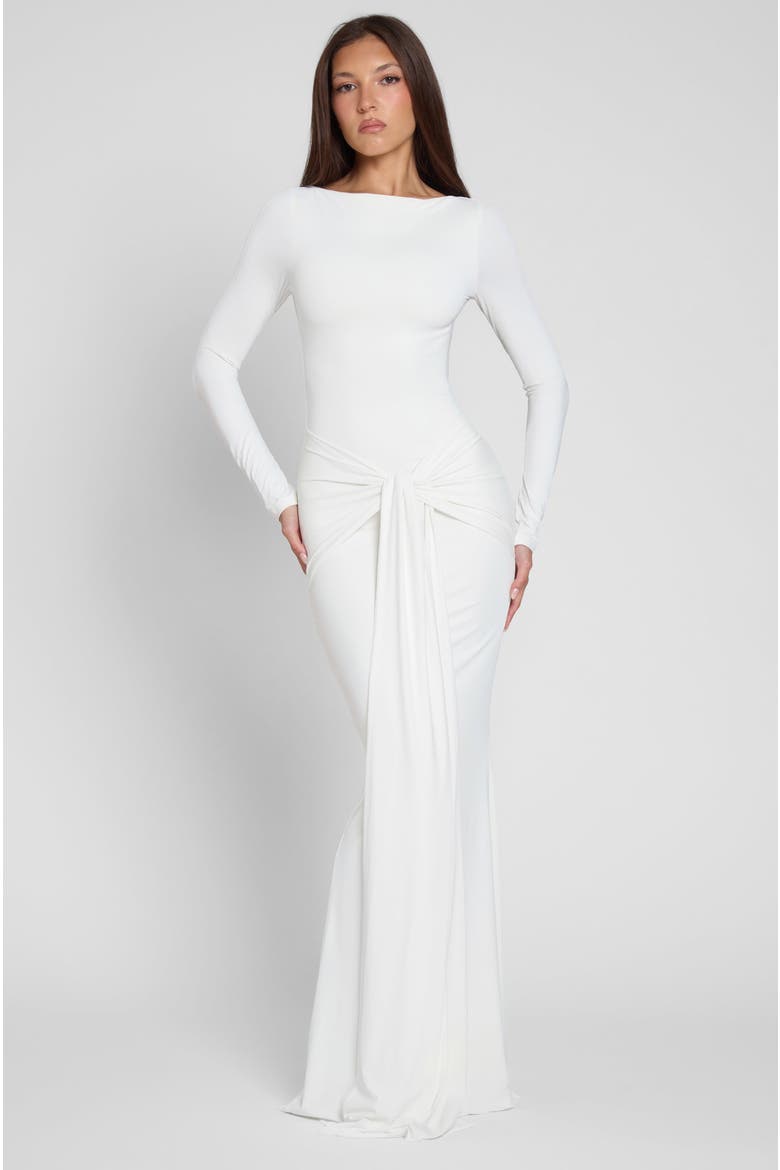 Oasis Knot Maxi Dress, Alternate, color, White