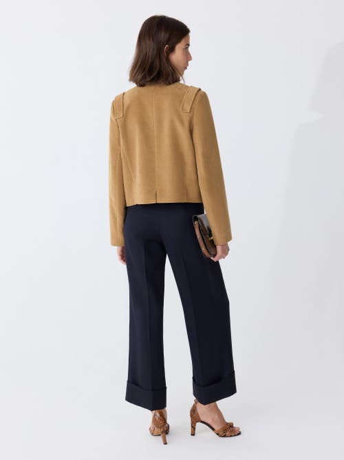 Callas Milano Aubrey Cropped Jacket In Brown