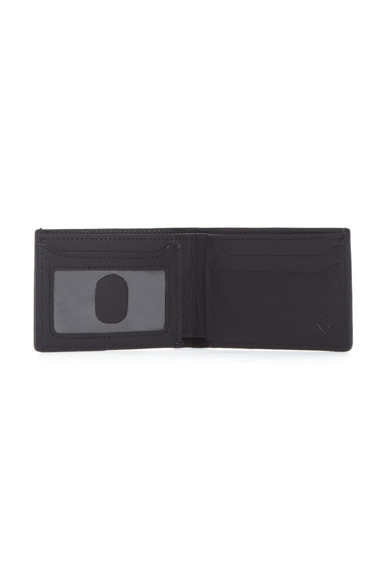 George Slim Leather Billfold, Alternate, color, Black