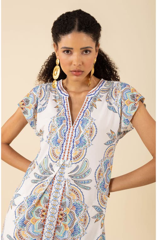 Hale Bob Jada Jersey Beaded Dress In Ivory