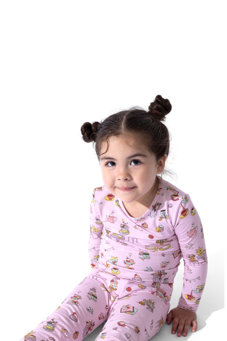 Kids' Tea Party Set of 2 Piece Pajamas, Alternate, color, Tea Party